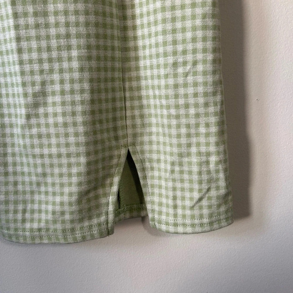 BaeVely Green & White Checkered  Mini Skirt - Picture 2 of 5